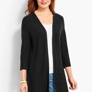 Loft No Close Black Cardigan Wool Blend Womens XL